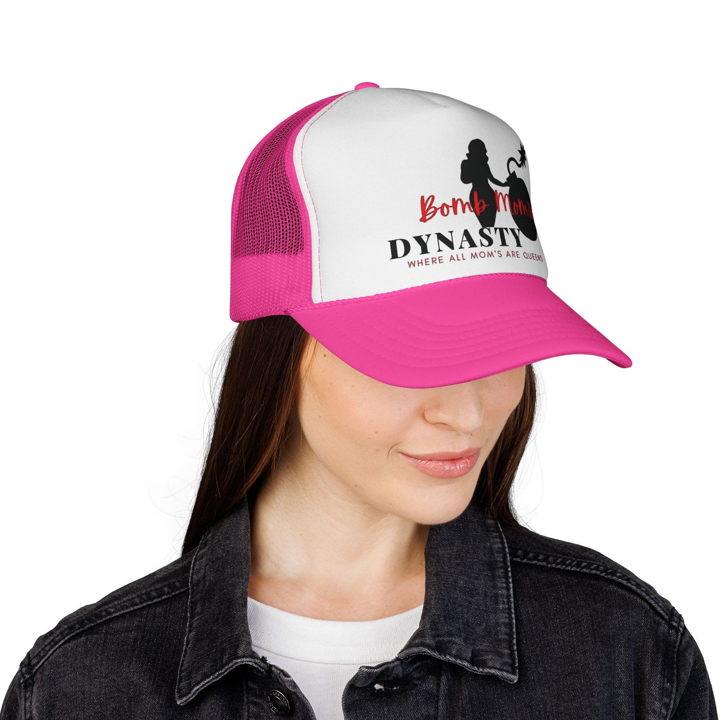 B.M.D Snapback Fitted Caps (pink)