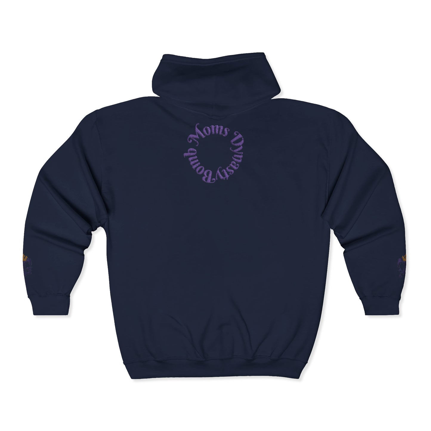 B.M.D Crowned Unisex Hoodie, Cool Full Zip Hoodie (logo 1)