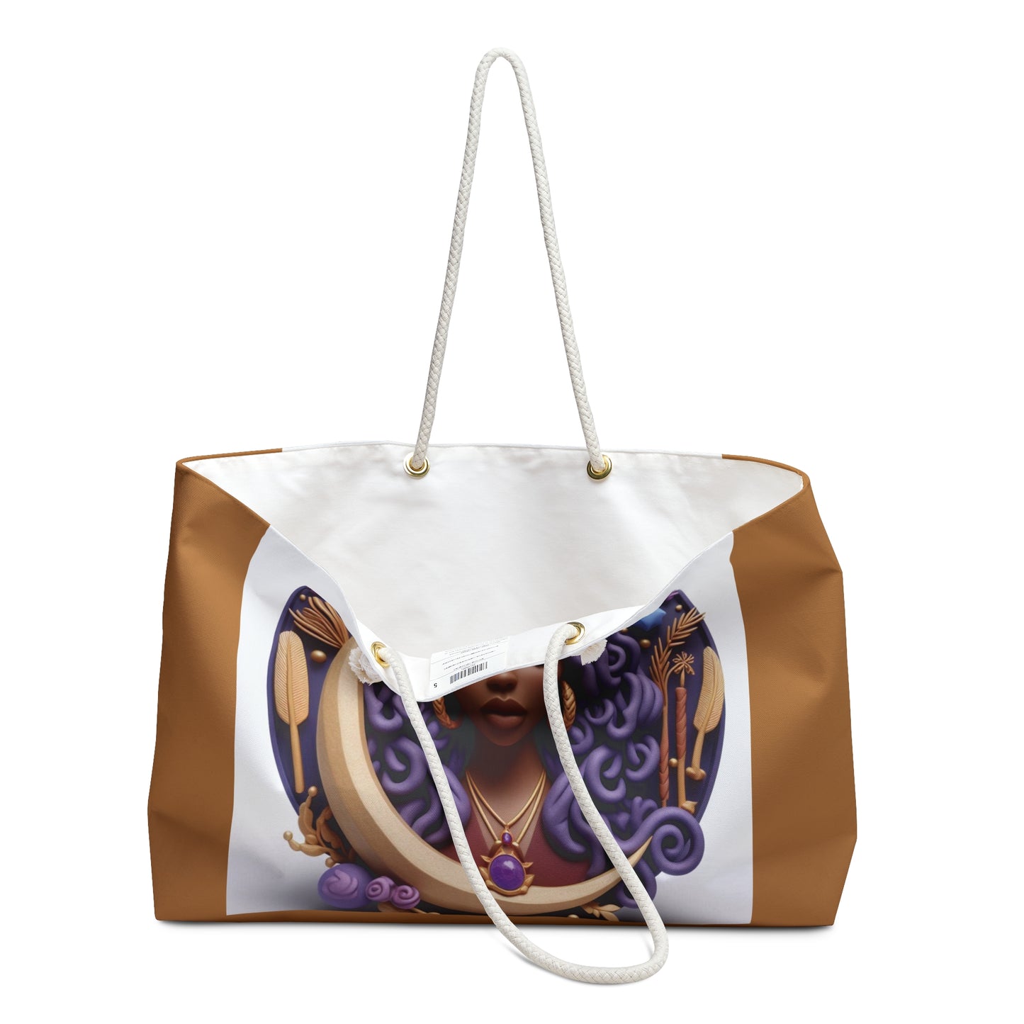 B.M.D Weekender Bag (Tan/White)