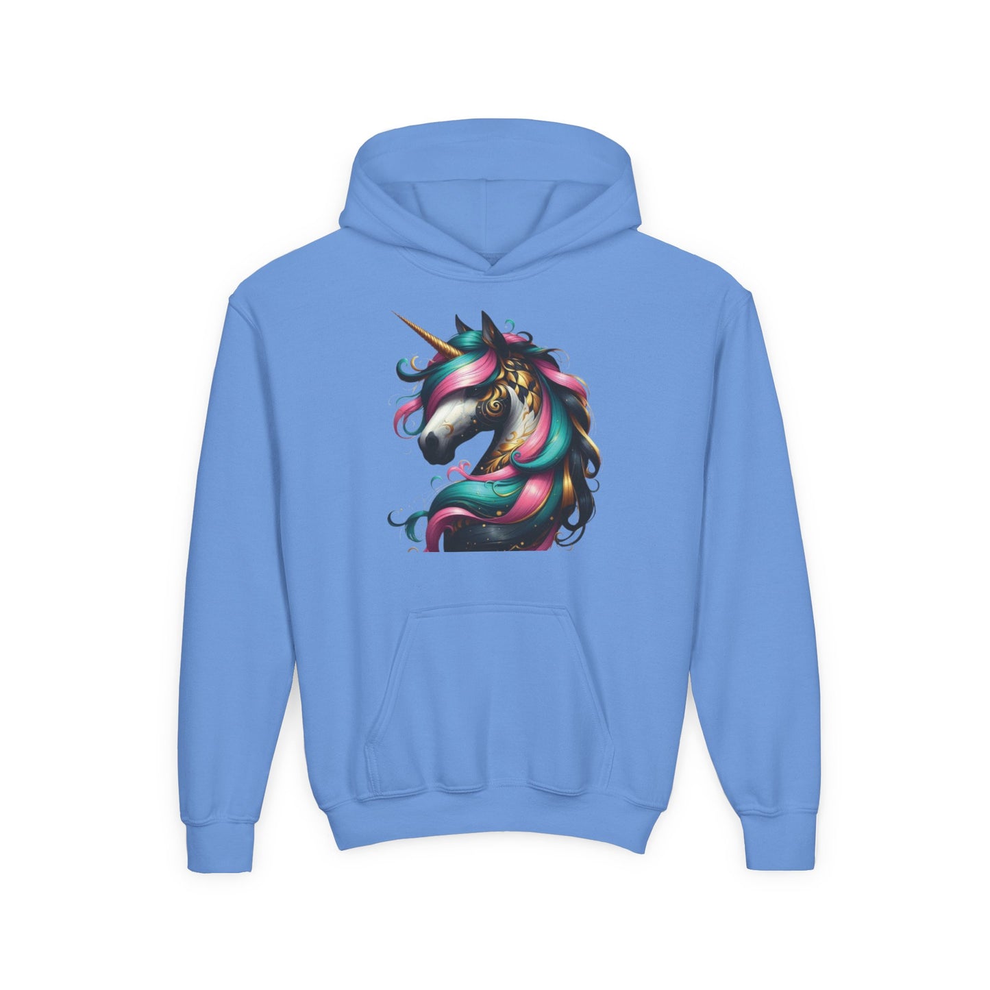 B.M.D Whimsical Unicorn Youth Hoodie, Adorable Kids Sweatshirt, Perfect for Birthdays, Gift for Unicorn Lovers, Cozy Pullover