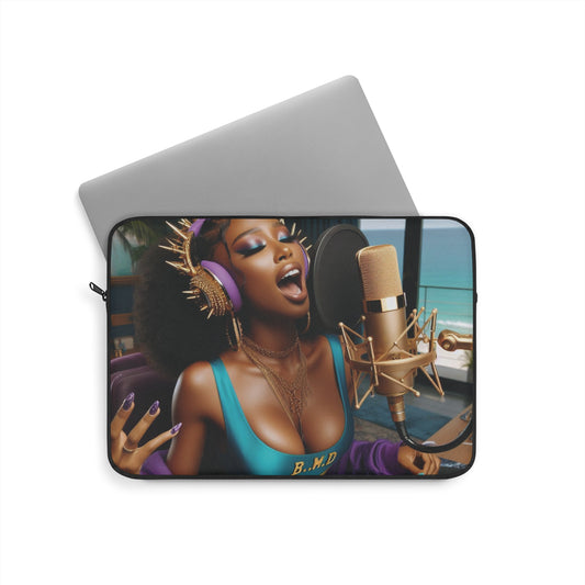 B M.D Stylish Laptop Sleeve for Music Lovers, Art-Inspired Tech Case, Unique Gift for Creatives, Fashionable Carrying Case