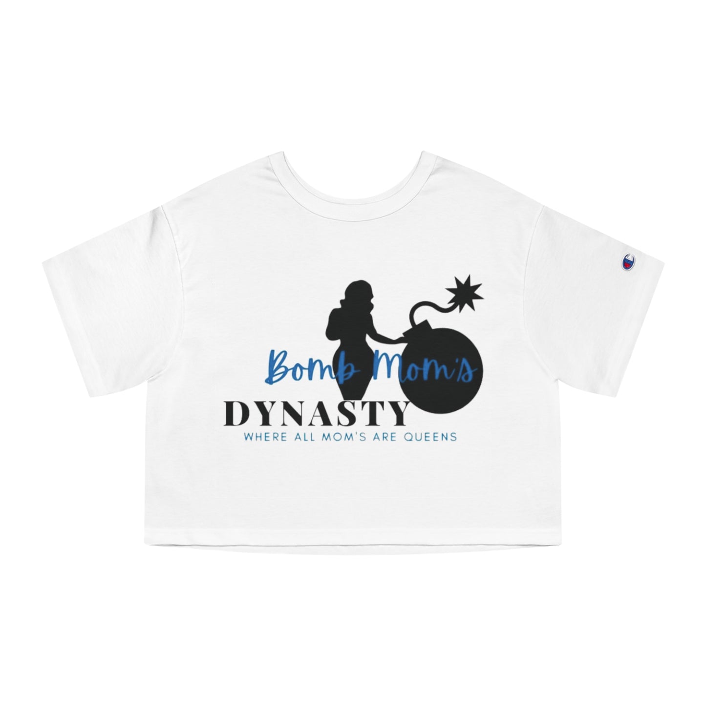 B.M.D Champion Women's Heritage Cropped T-Shirt (blue)