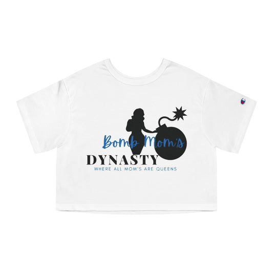 B.M.D Champion Women's Heritage Cropped T-Shirt (blue)