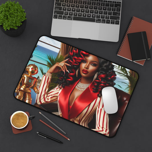 B M.D Chic Desk Mat with Elegant Design, Office Decor, Gaming Mat, Stylish Mouse Pad, Eco-Friendly Workspace Accessory