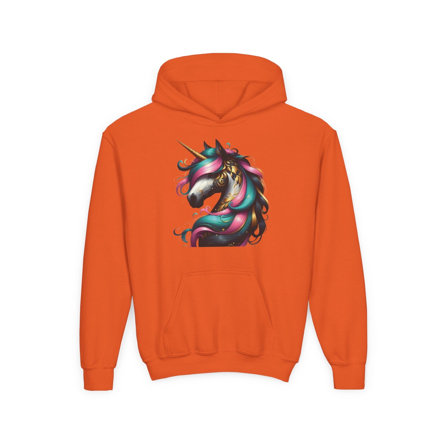 B.M.D Whimsical Unicorn Youth Hoodie, Adorable Kids Sweatshirt, Perfect for Birthdays, Gift for Unicorn Lovers, Cozy Pullover