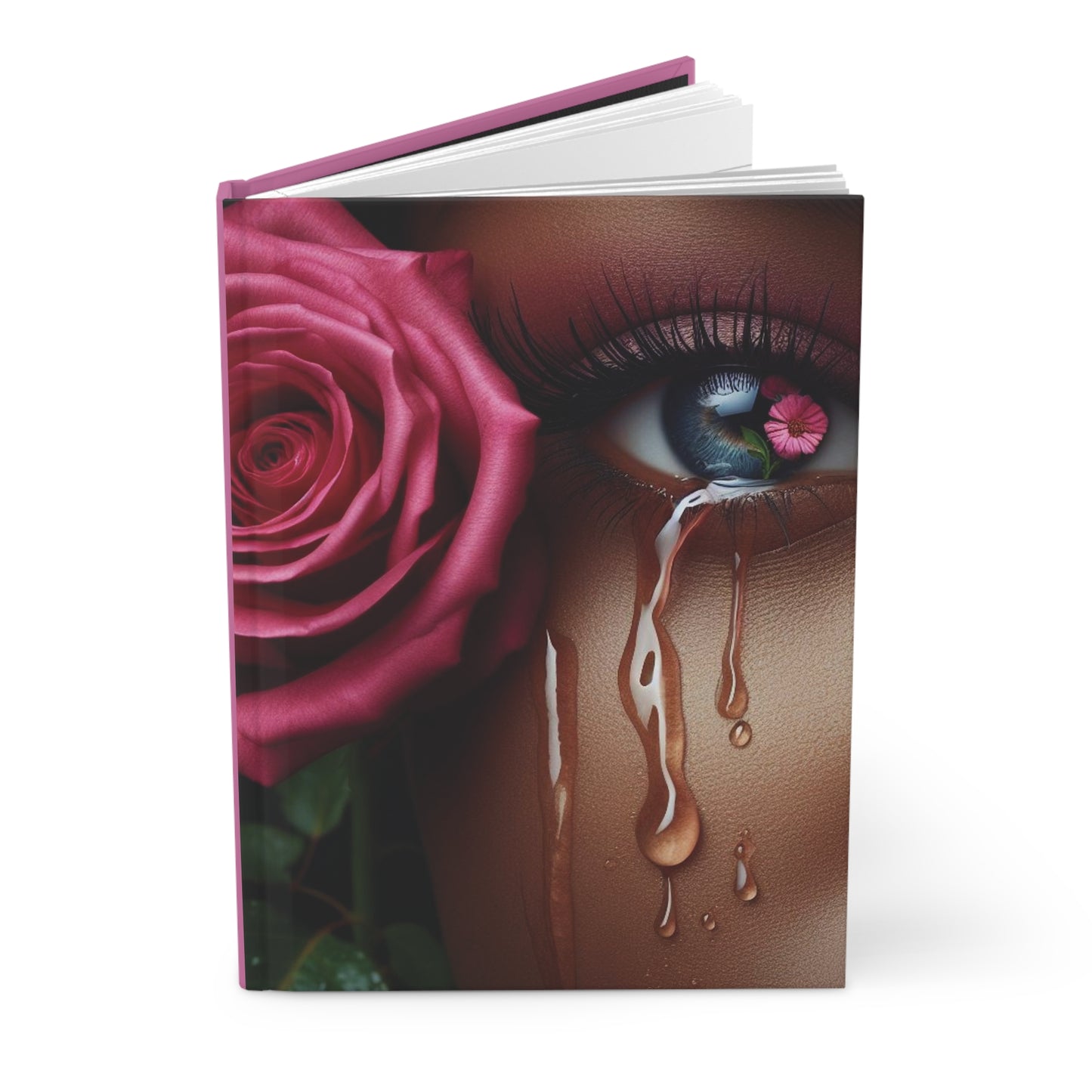 B.M.D TEARS that grew the ROSE Hardcover Journal Matte (edition 5 pink)
