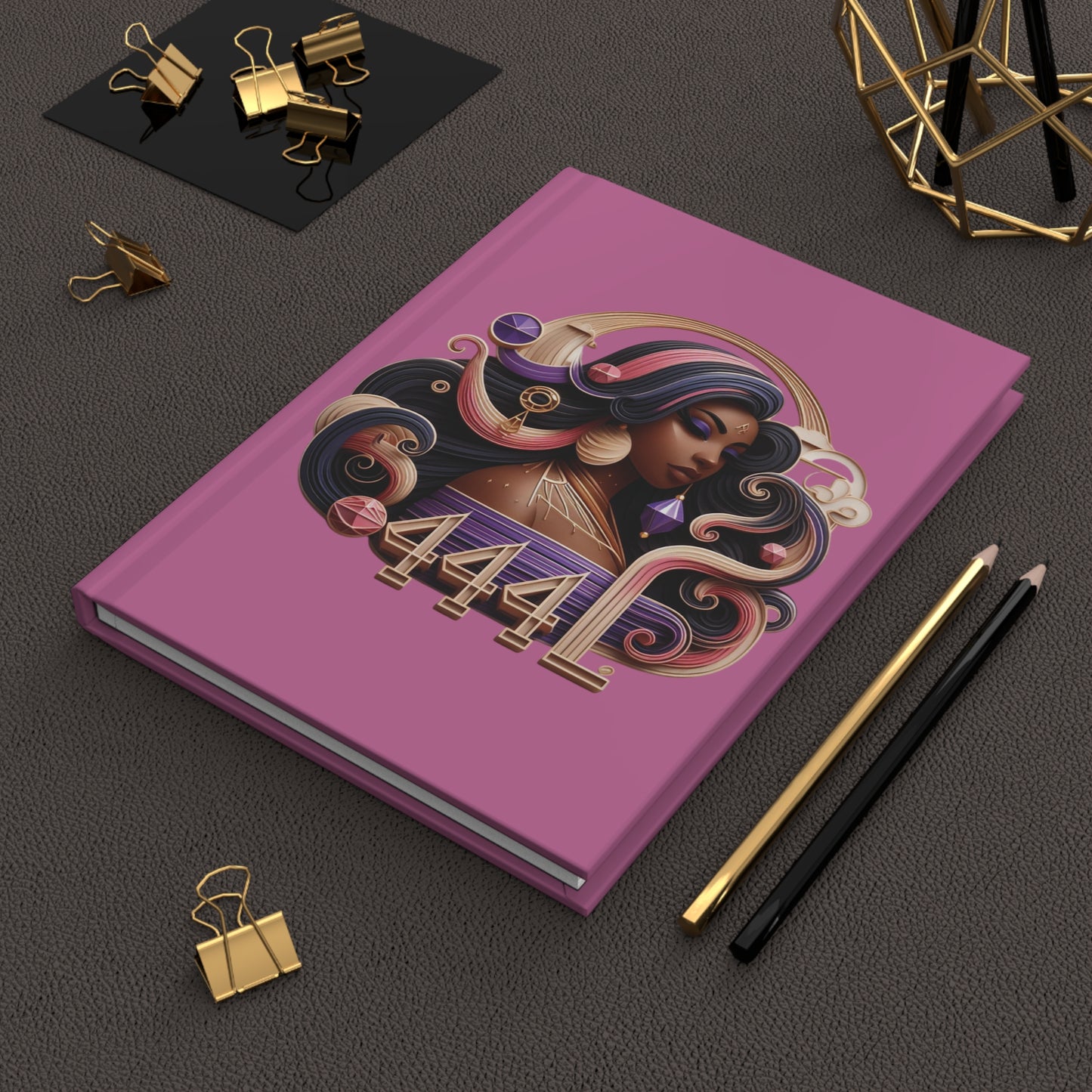 B.M.D Gorgeous 444 Matte Hardcover Journal with Unique Designs, Stylish Notebook, Purple Journaling Diary, Creative Gift for Writers