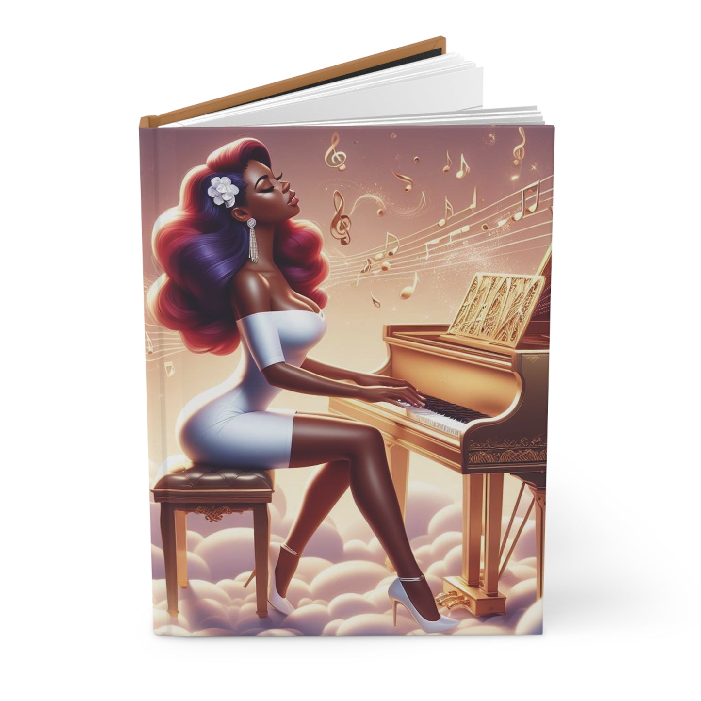 B.M.D Piano Player Journal, Musician Notebook, Ethereal Clouds Diary, Musical Composition Sketchbook, Dreamy Music Journal