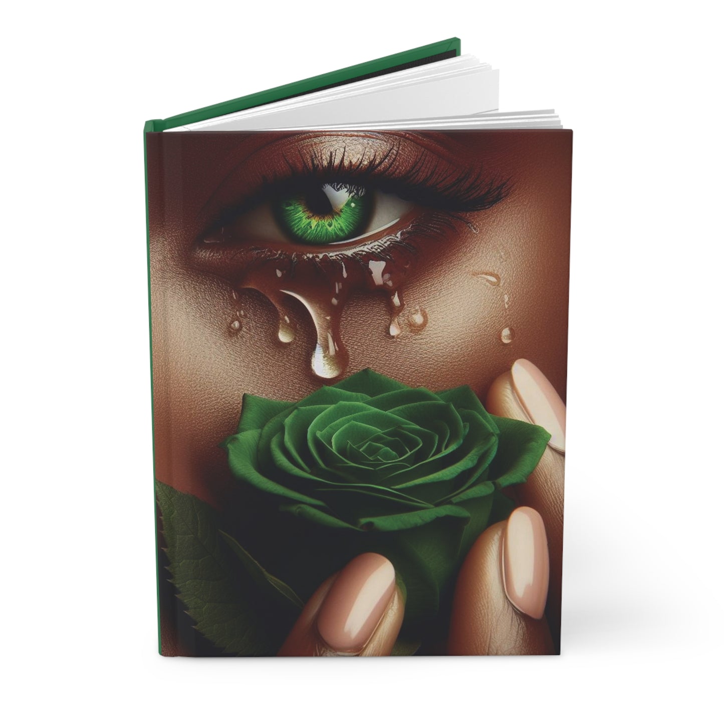 B.M.D TEARS that grew the ROSE Hardcover Journal Matte (edition 6 green)