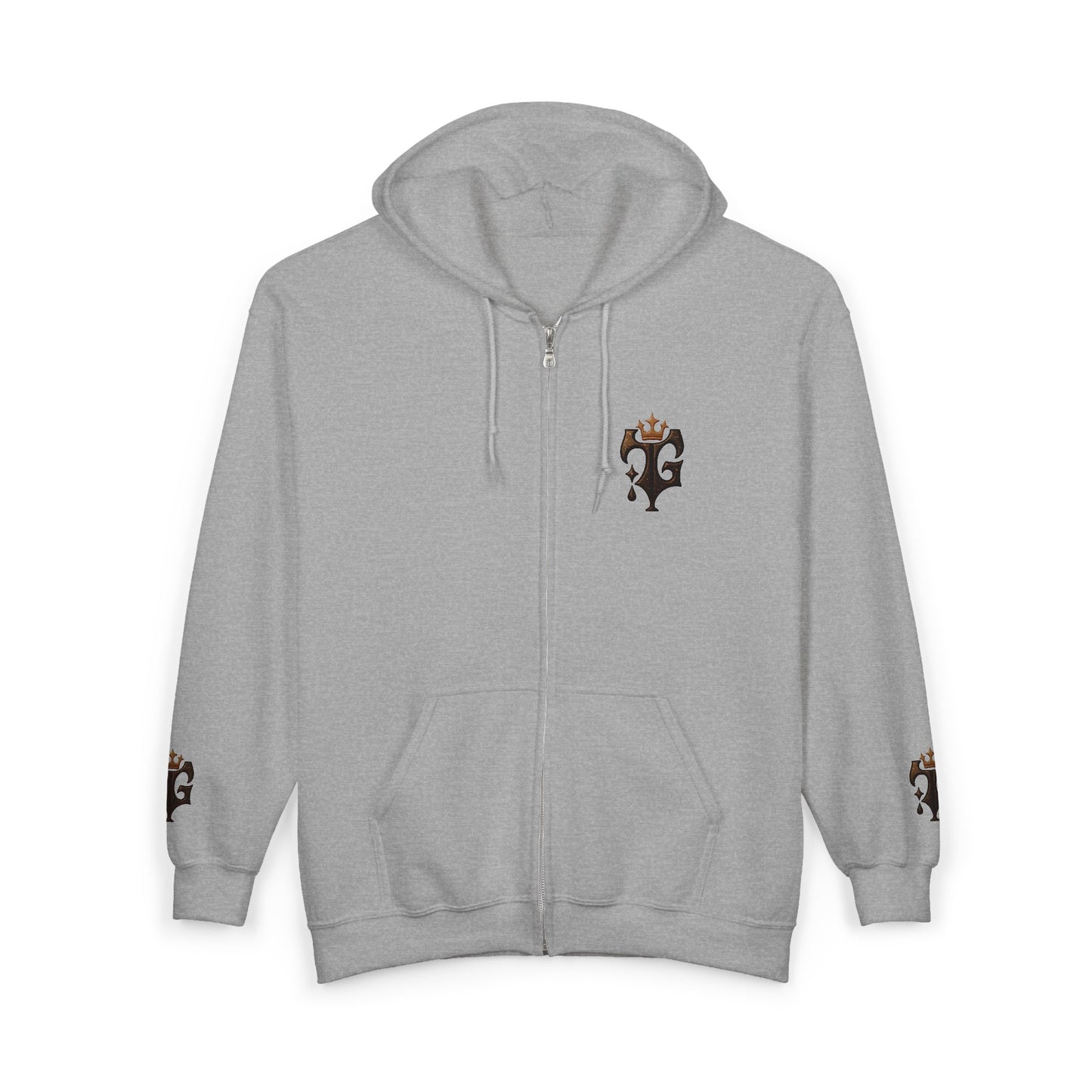 B.M.D Crowned Unisex Hoodie, Cool Full Zip Hoodie (logo 2)