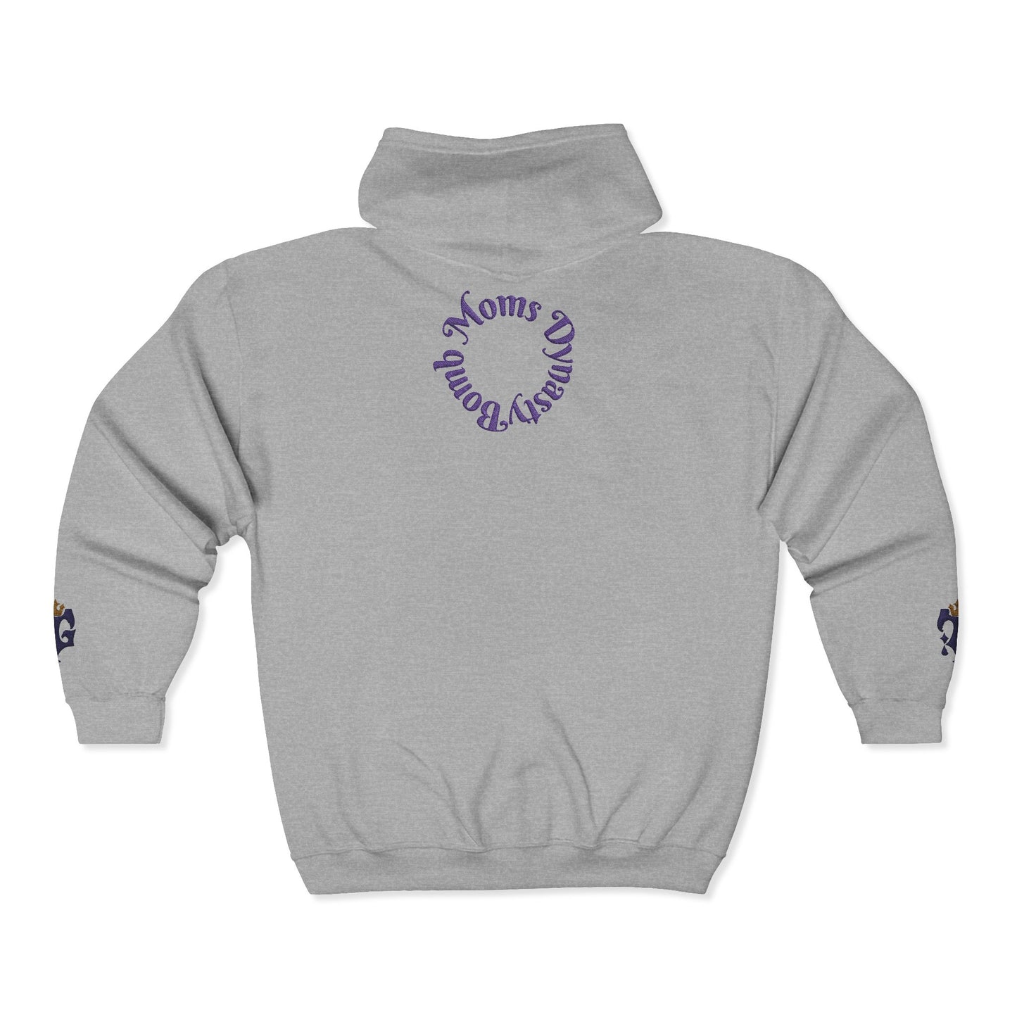 B.M.D Crowned Unisex Hoodie, Cool Full Zip Hoodie (logo 1)