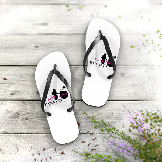 B.M.D Beach Dynasty Flip Flops, Summer Footwear, Casual Sandals, Vacation Essentials, Cute Beach Wear, Poolside Accessories (hot pink)