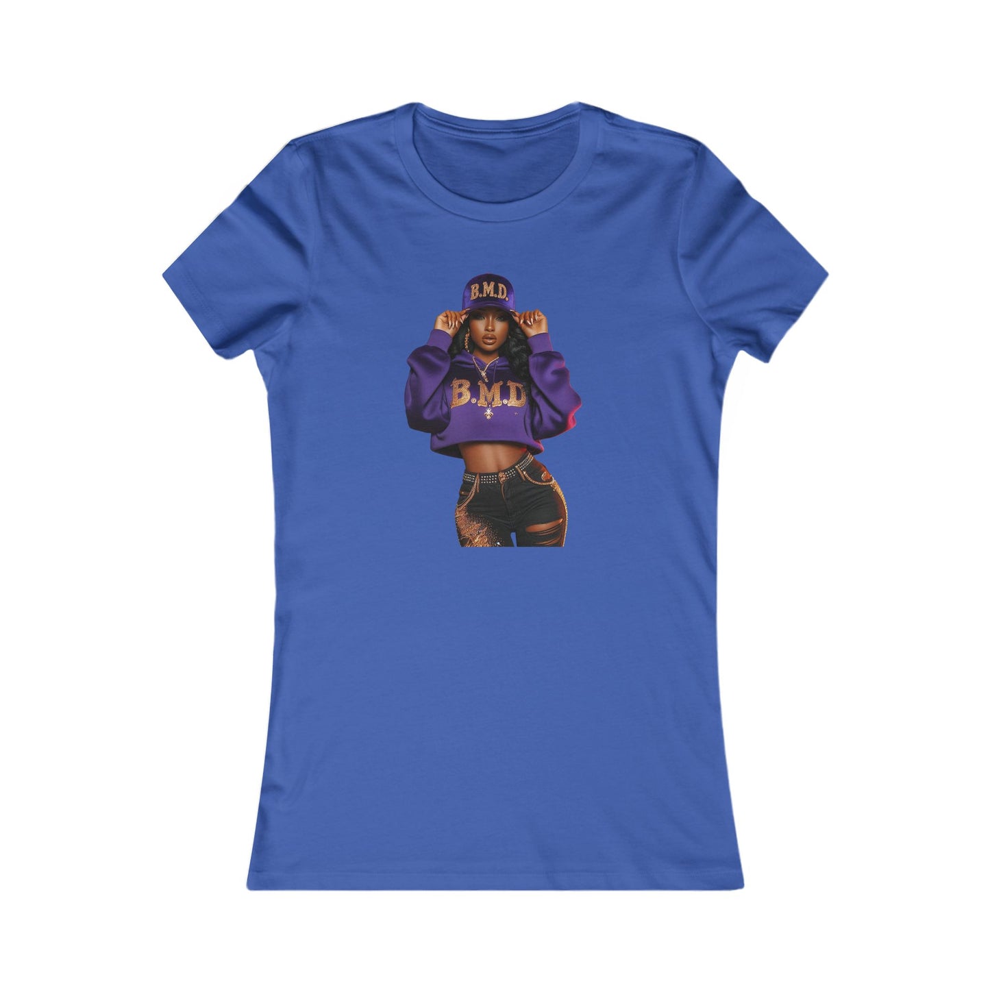 B.M.D Trendy Graphic Tee with Bold Design, Casual Wear, Street Style, Gift for Her, Daily Outfit, Everyday Fashion