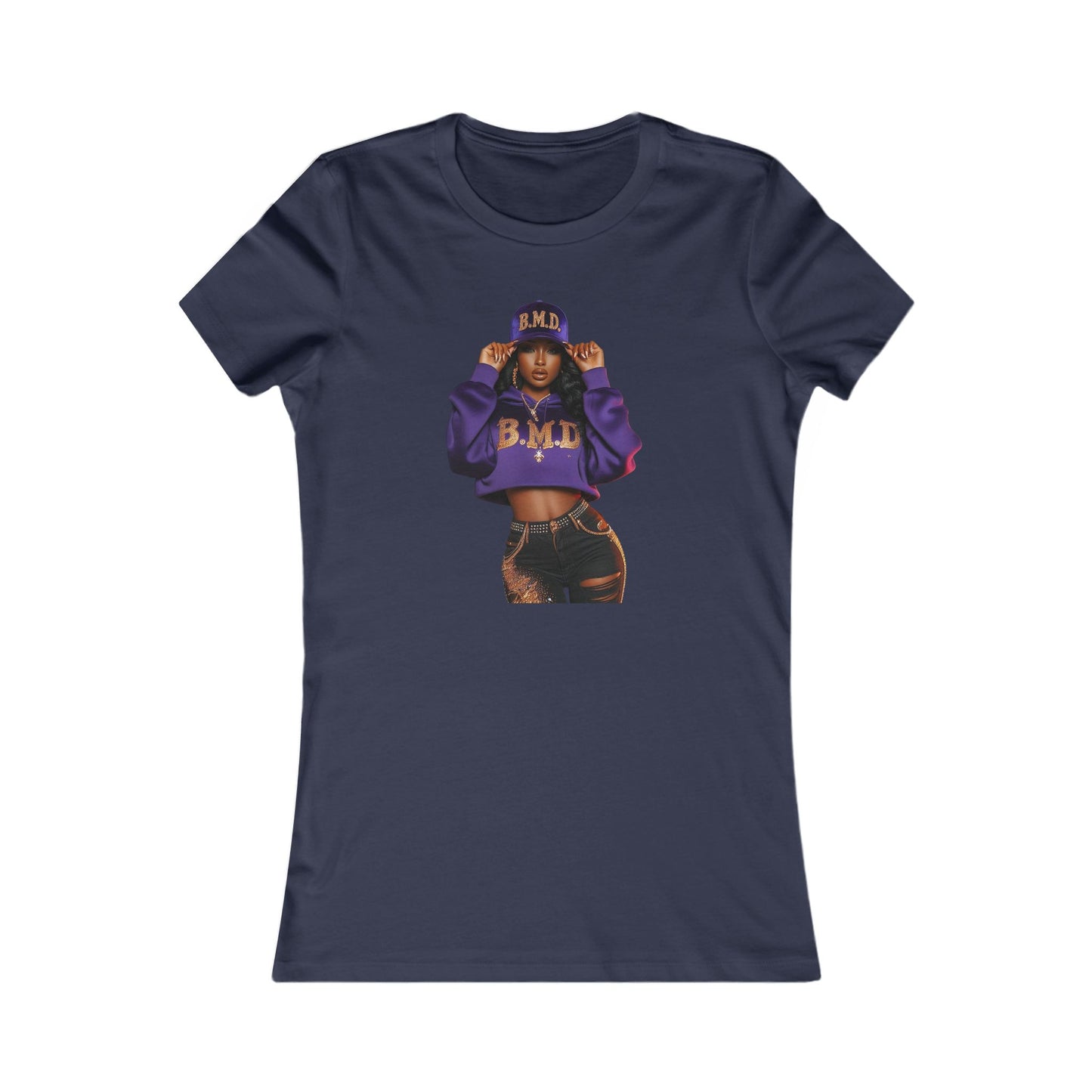 B.M.D Trendy Graphic Tee with Bold Design, Casual Wear, Street Style, Gift for Her, Daily Outfit, Everyday Fashion