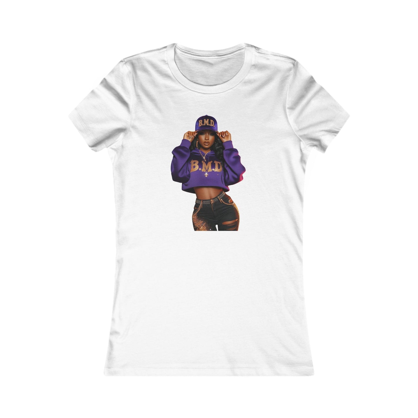B.M.D Trendy Graphic Tee with Bold Design, Casual Wear, Street Style, Gift for Her, Daily Outfit, Everyday Fashion