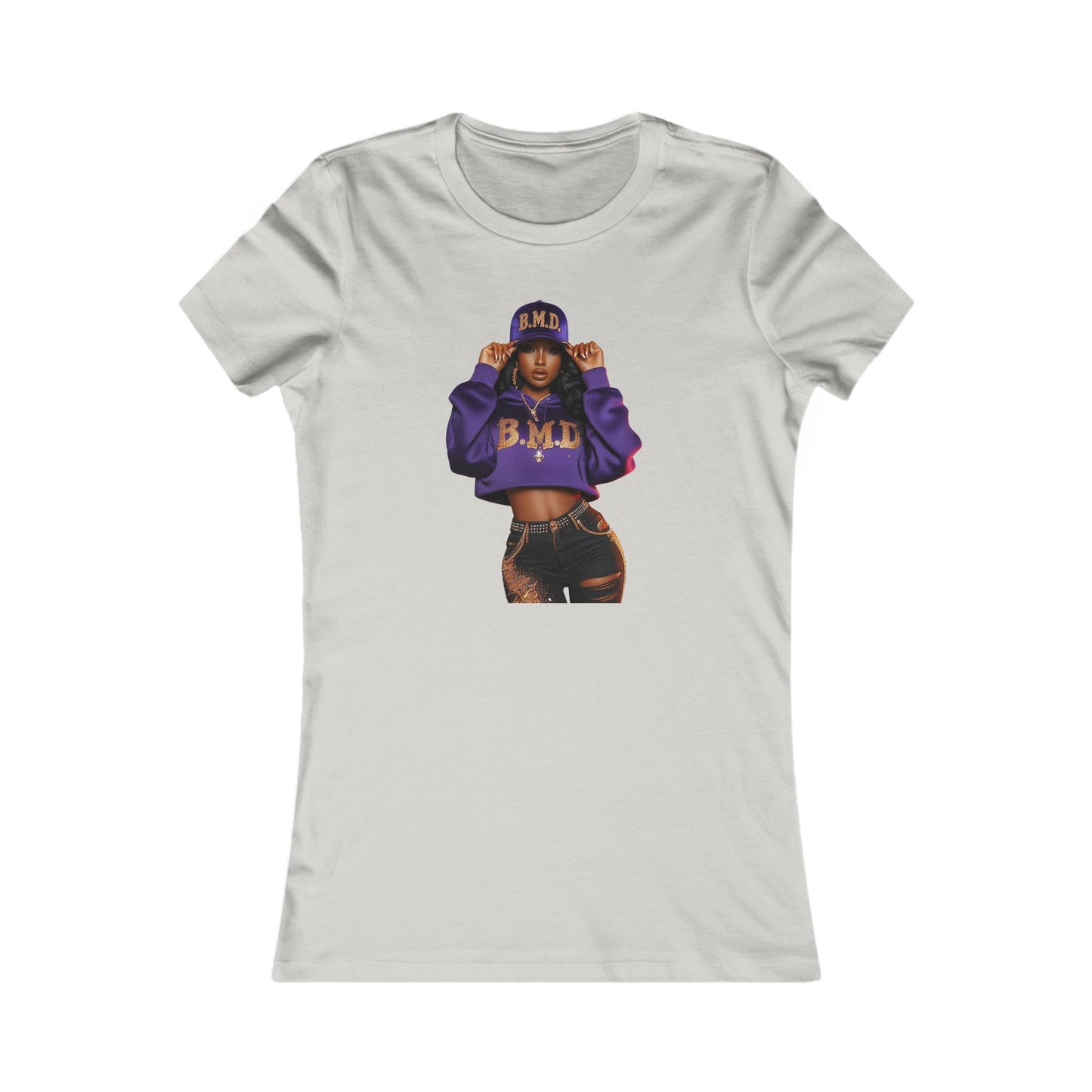 B.M.D Trendy Graphic Tee with Bold Design, Casual Wear, Street Style, Gift for Her, Daily Outfit, Everyday Fashion