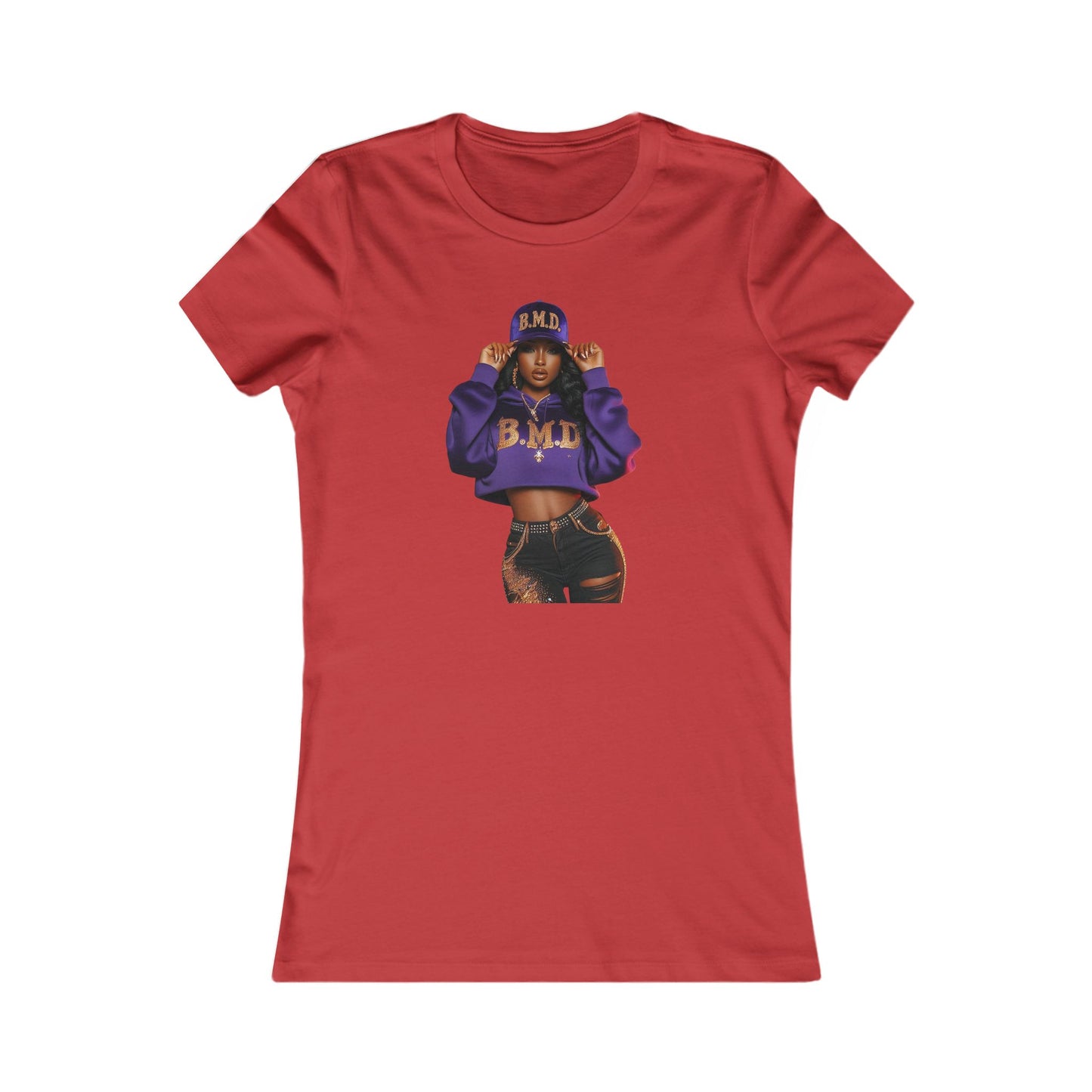 B.M.D Trendy Graphic Tee with Bold Design, Casual Wear, Street Style, Gift for Her, Daily Outfit, Everyday Fashion