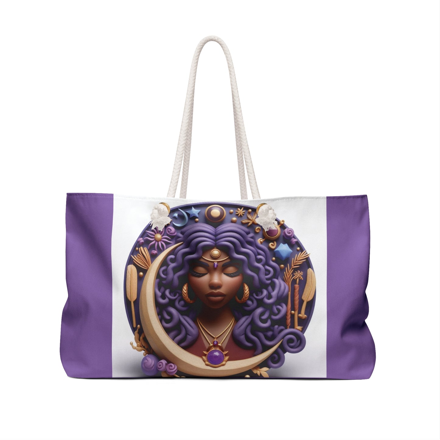 B.M.D Weekender Bag (Lavender/White)