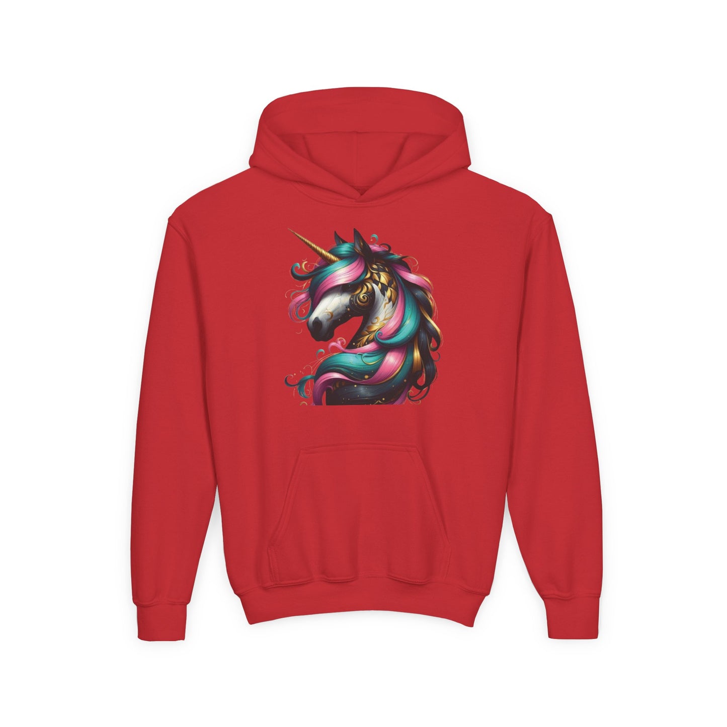 B.M.D Whimsical Unicorn Youth Hoodie, Adorable Kids Sweatshirt, Perfect for Birthdays, Gift for Unicorn Lovers, Cozy Pullover