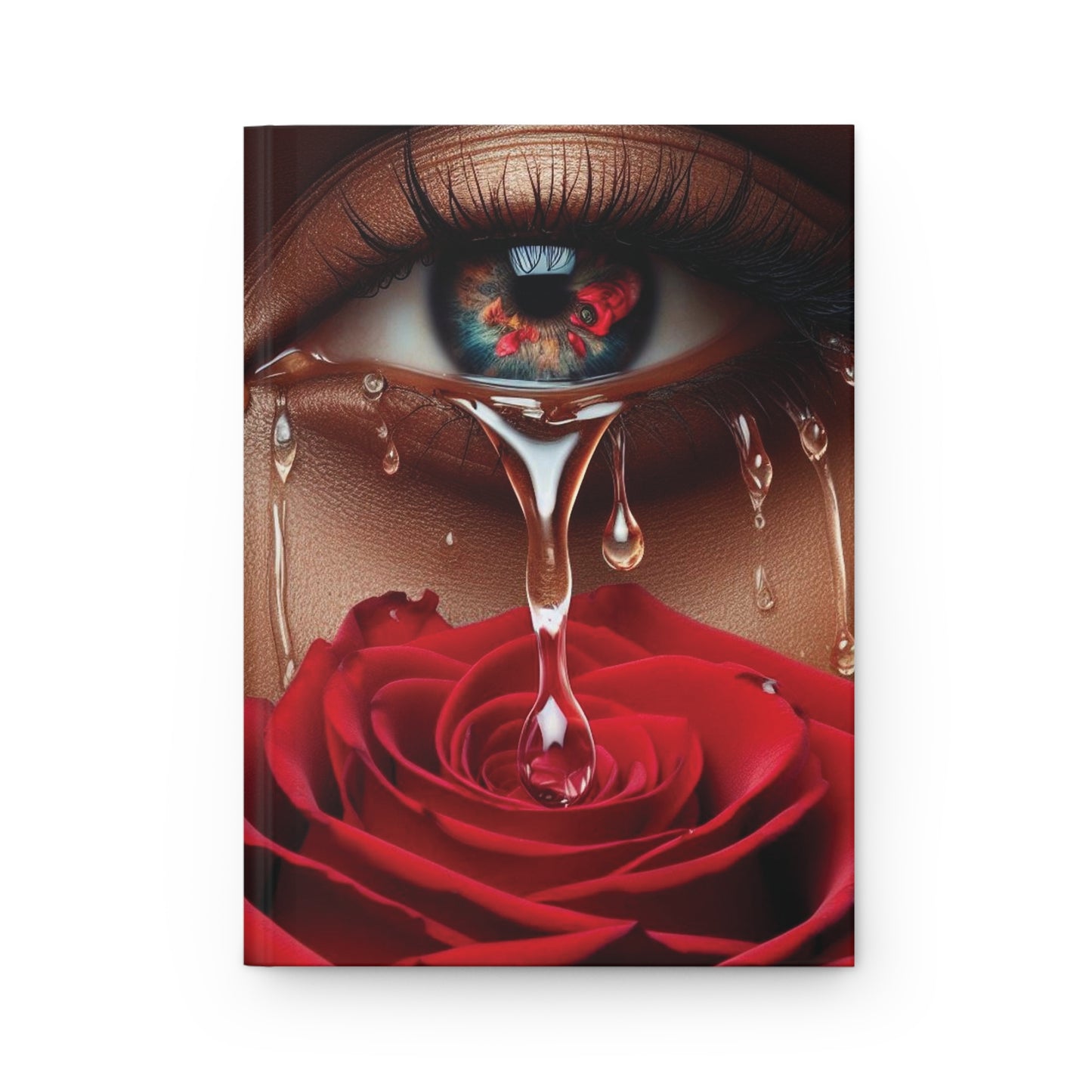 B.M.D TEARS that grew the ROSE Hardcover Journal Matte (edition 9 red)