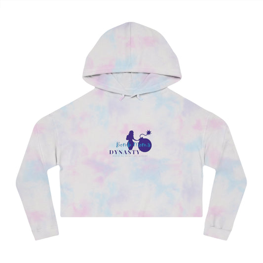 B.M.D Womens Cropped Hoodie with 'Born to Be a Dynasty' - Trendy Athleisure Top, Casual Wear, Gift for Fashion Lovers, Cozy Sweatshirt