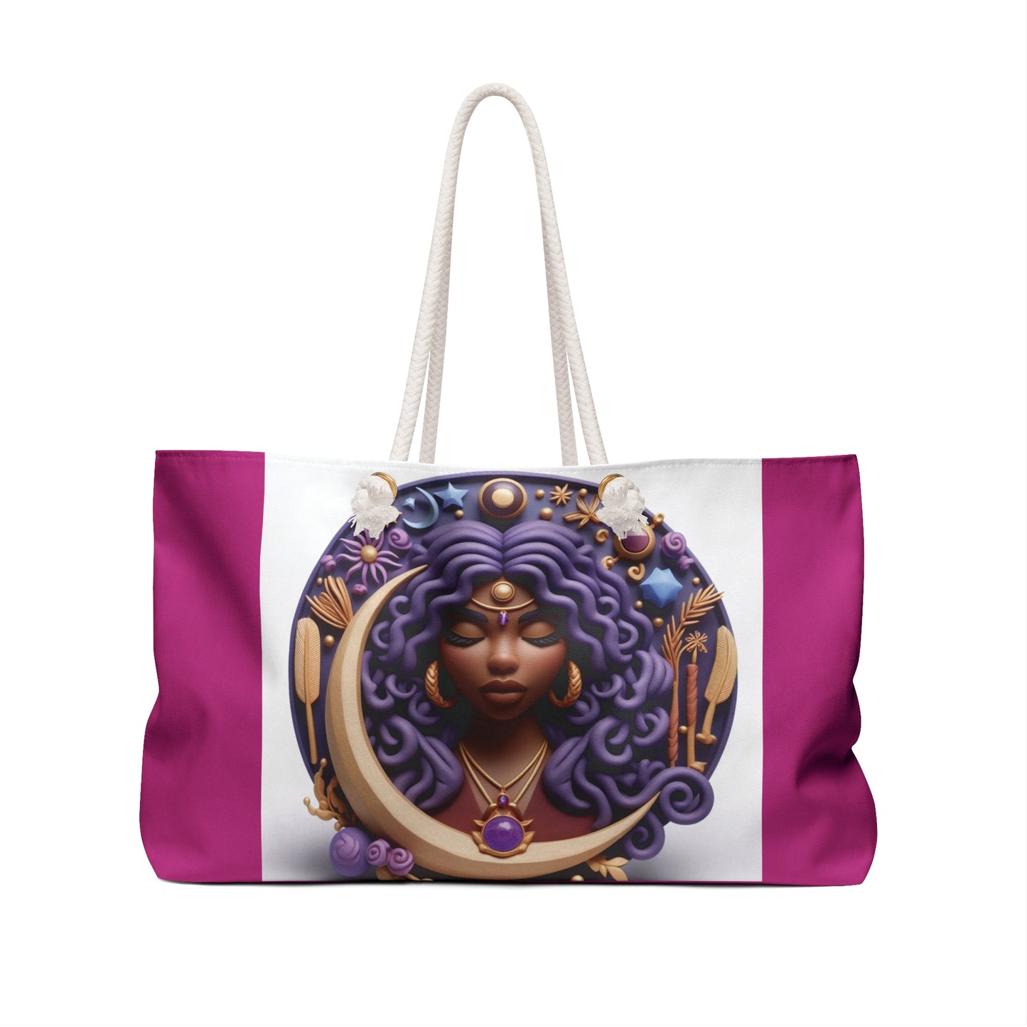 B.M.D Weekender Bag (Pink/White)