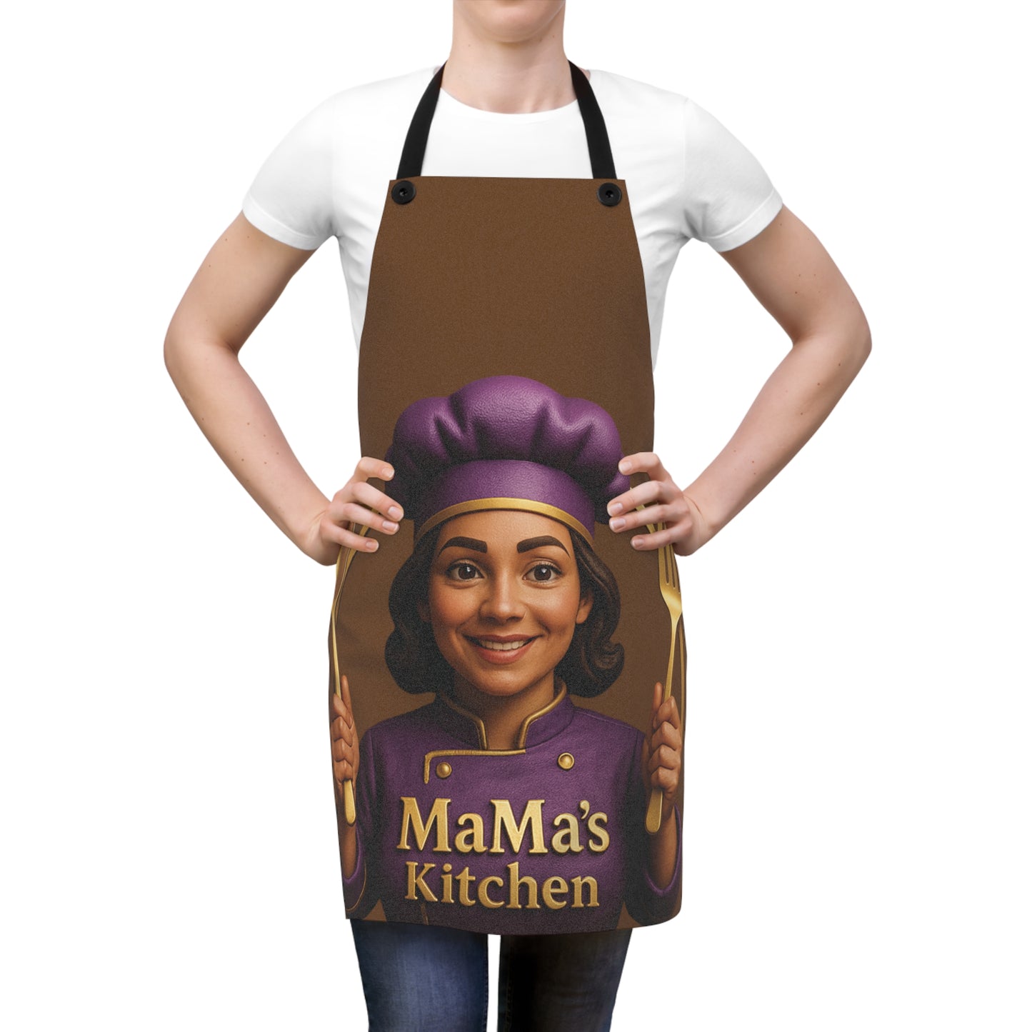 MaMa's Kitchen Apron, 2, Chef Apron for Home Cooking, Gift for Food Lovers, Personalized Kitchen Decor, Unique Cooking Accessory