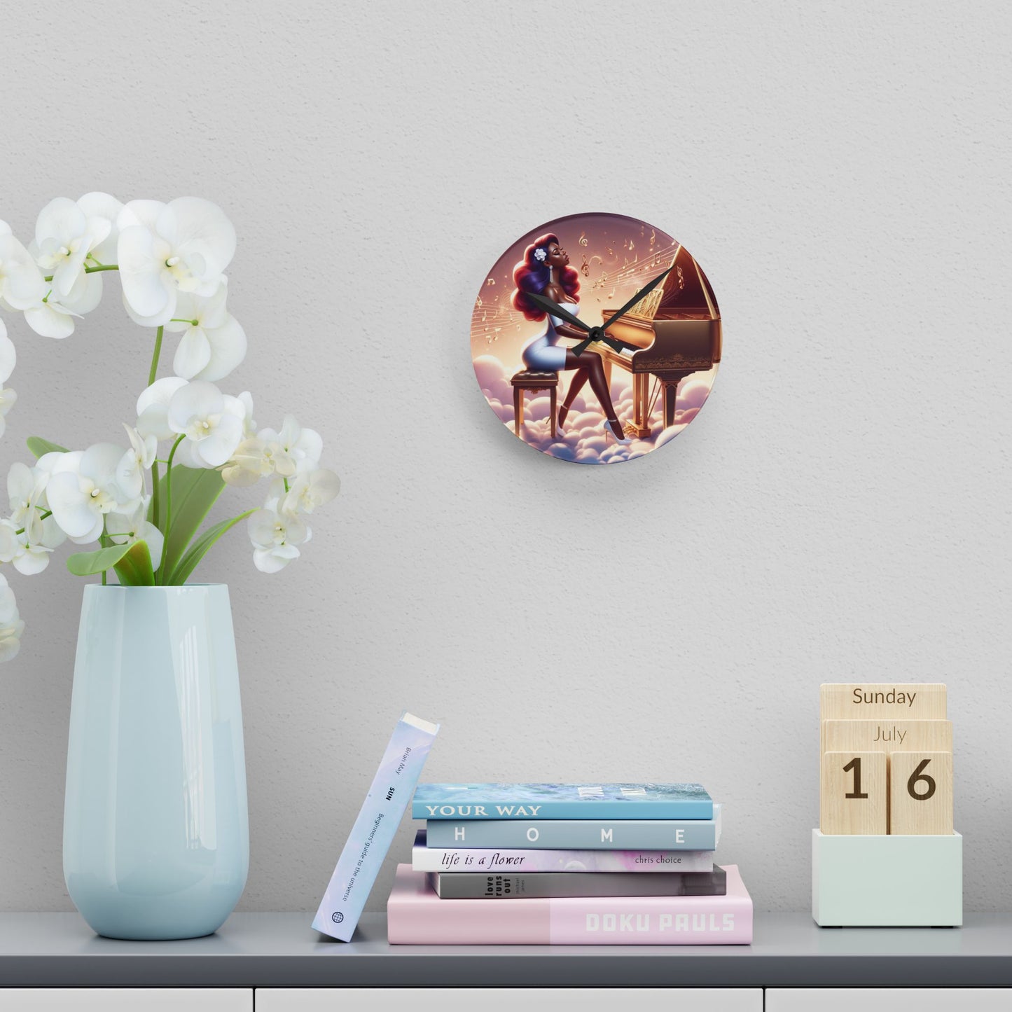 B.M.D Timeless Music Acrylic Wall Clock (edition 1)